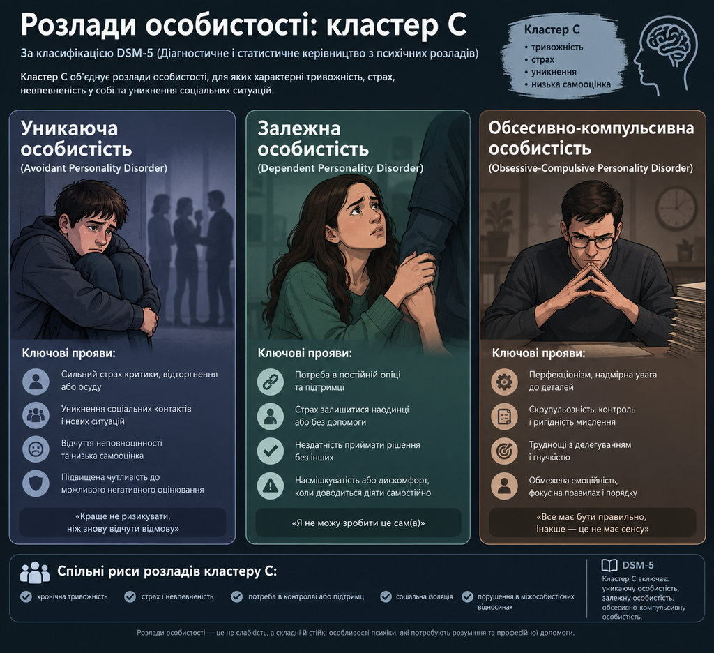 кластер С розлади особистості допомога Запоріжжя